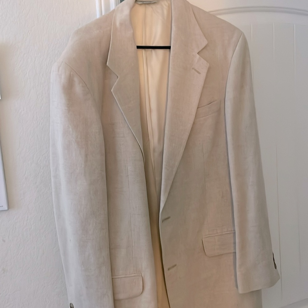 Eddie Bauer LINEN Cotton Blend Men’s BLAZER SPORT‎ COAT Size (42T) great shape!